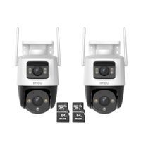 Kit 2 Cámara de Seguridad WiFi Imou Cruiser Dual 10MP + Micro SD 64GB 360° Exterior