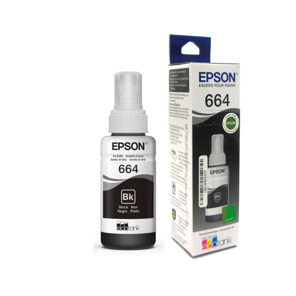 Botella De Tinta Original T664 Negro