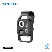 Lente Apexel Microscopio Led 200x P-Smartphone Resolucion HD MS002CBK