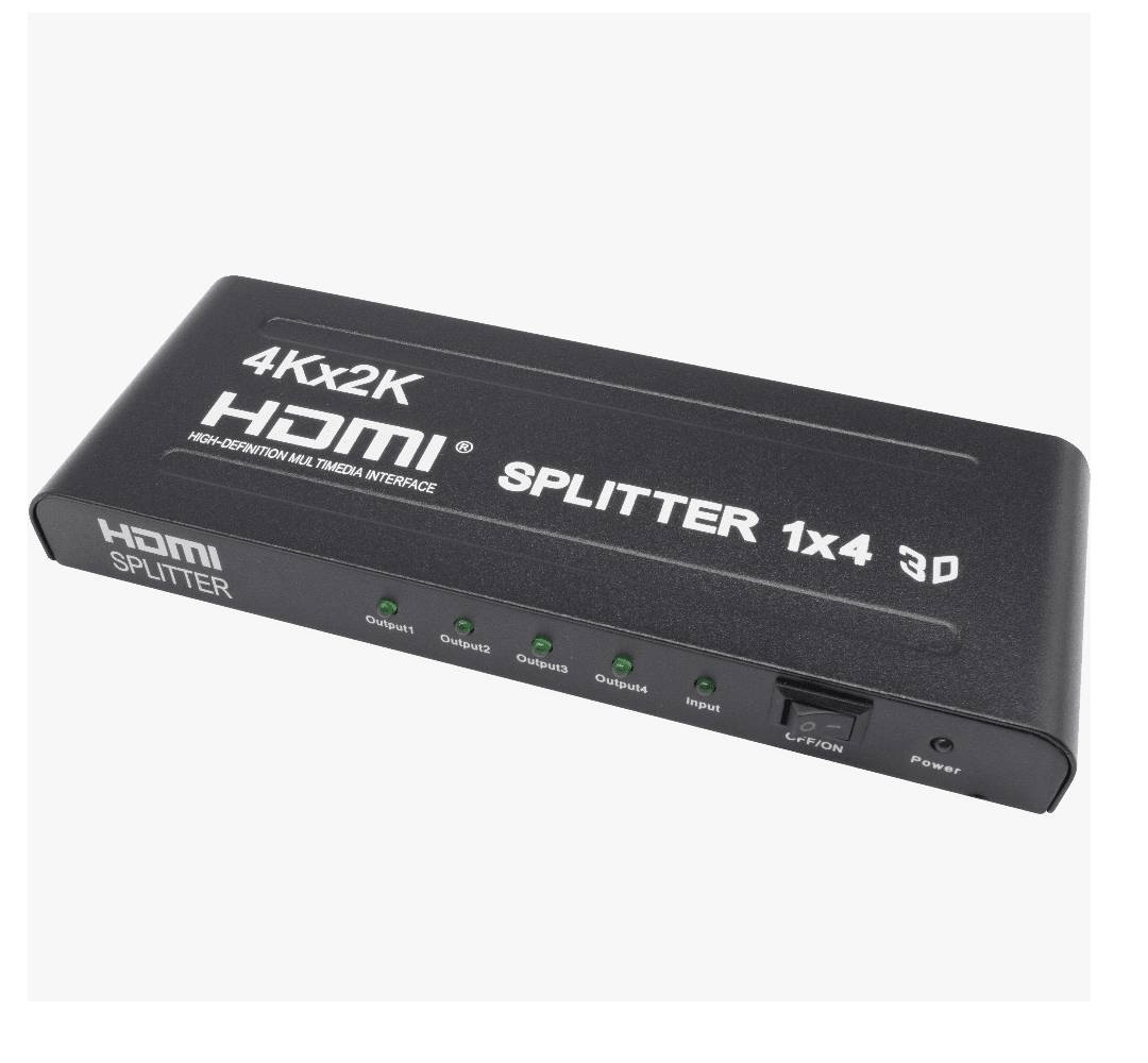 Splitter Hdmi 4k 30hz 1 entrada 4 salidas Trautech multiplicador distribuidor
