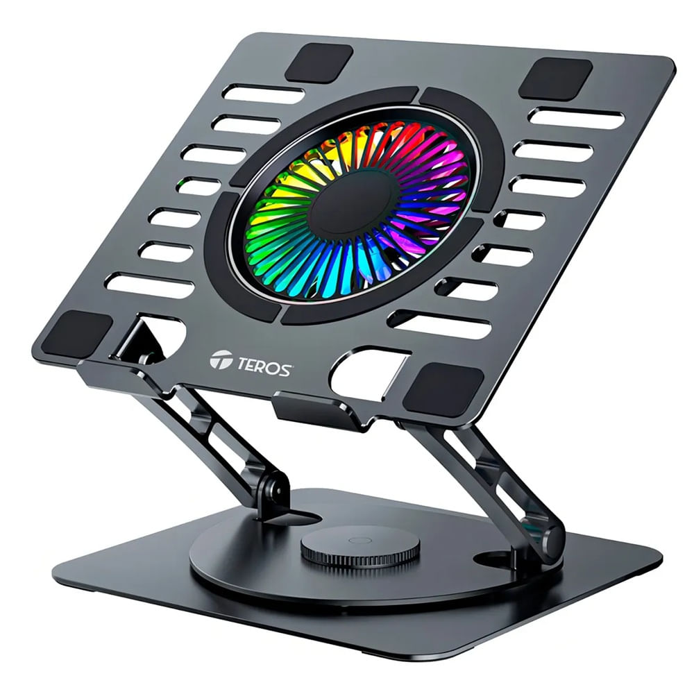 Cooler Aluminio Laptop Premium Teros Giratorio 360 Rgb COOL0013 Cooler Aluminio Laptop Premium Teros Giratorio 360 Rgb COOL0013