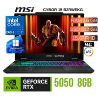 LAPTOP MSI CYBORG 15 B2RWEKG INTEL CORE 7 240HRam16GB SSD 512GB RTX 5050 8GB 15.6 FHD WIN 11