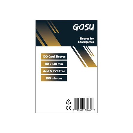 FUNDAS PREMIUM 80 X 120 MM FOR BOARDGAMES 100 PCS GOSU FUNDAS PREMIUM 80 X 120 MM FOR BOARDGAMES 100 PCS GOSU