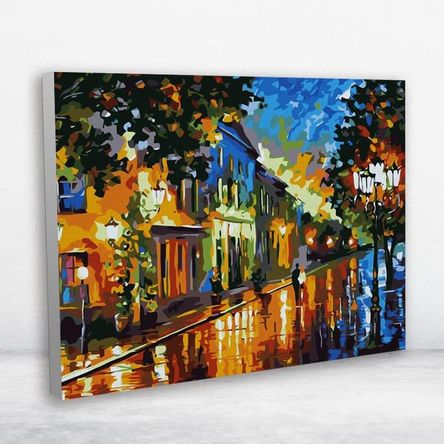 PAINT BY NUMBERS LIGHTS STREET 40x50 CM MAKA