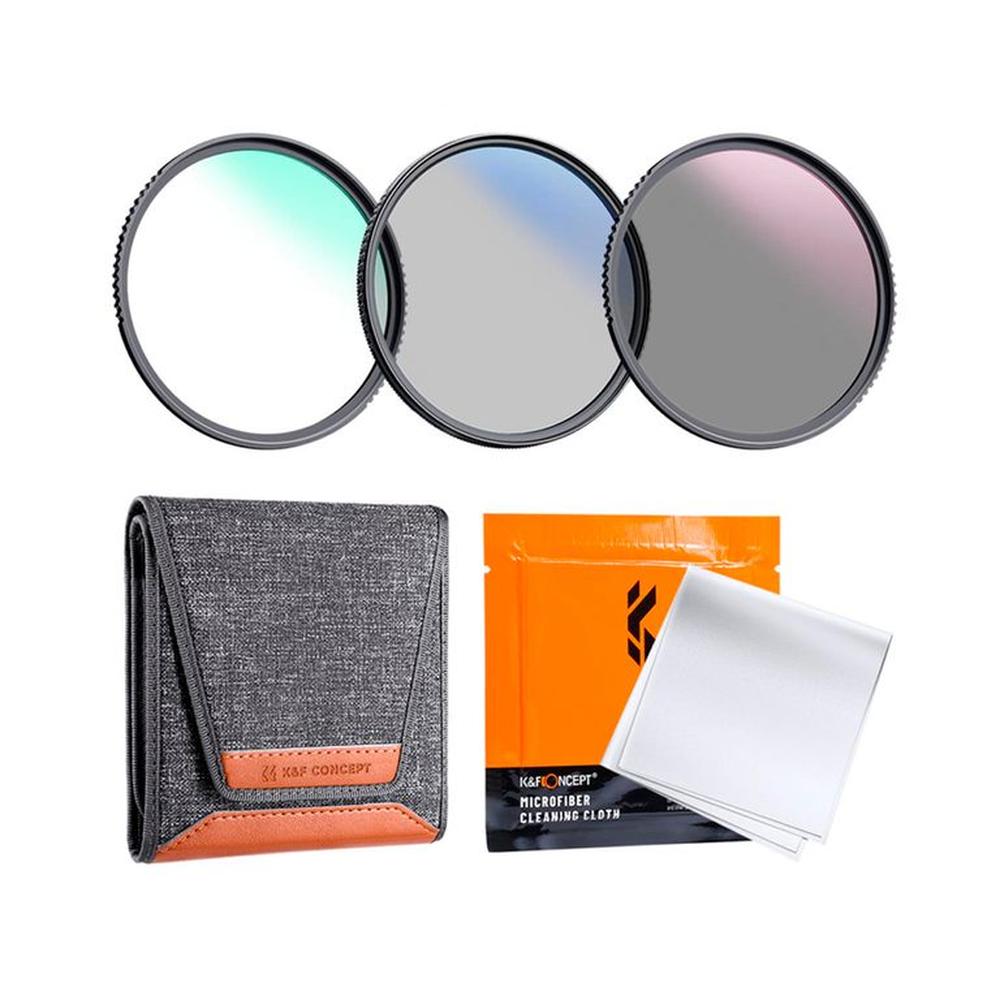 FILTRO K&F CONCEPT KIT x3 UV + CPL + ND4 82MM SKU1945