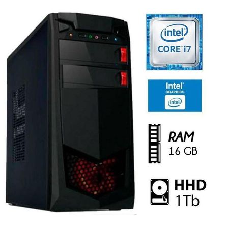 PC Computadora Intel Core I7 3.2 Ghz Ram 16GB Disco SSD  1TB CASE 350W.