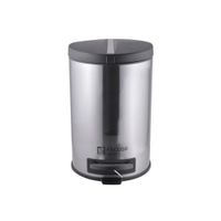 Papelera Clean 12lts Acero Inoxidable Con Asa