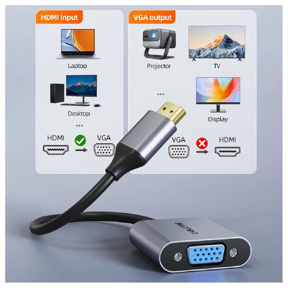 CABLETIME HDMI a VGA Adaptador Compacto 1080p CP53G
