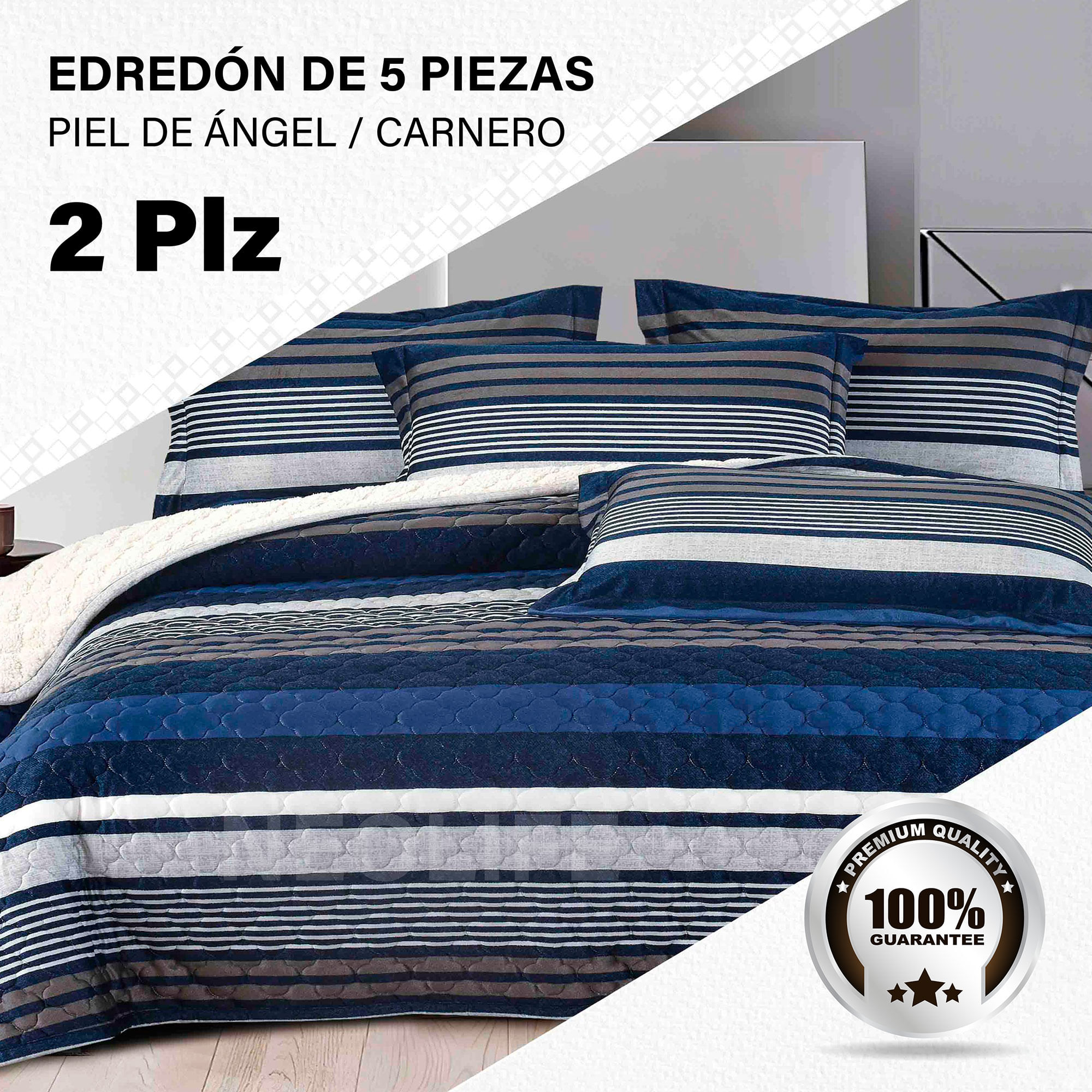 Edredón de Invierno 2 Plazas: 5 Piezas Premium, Confort Superior