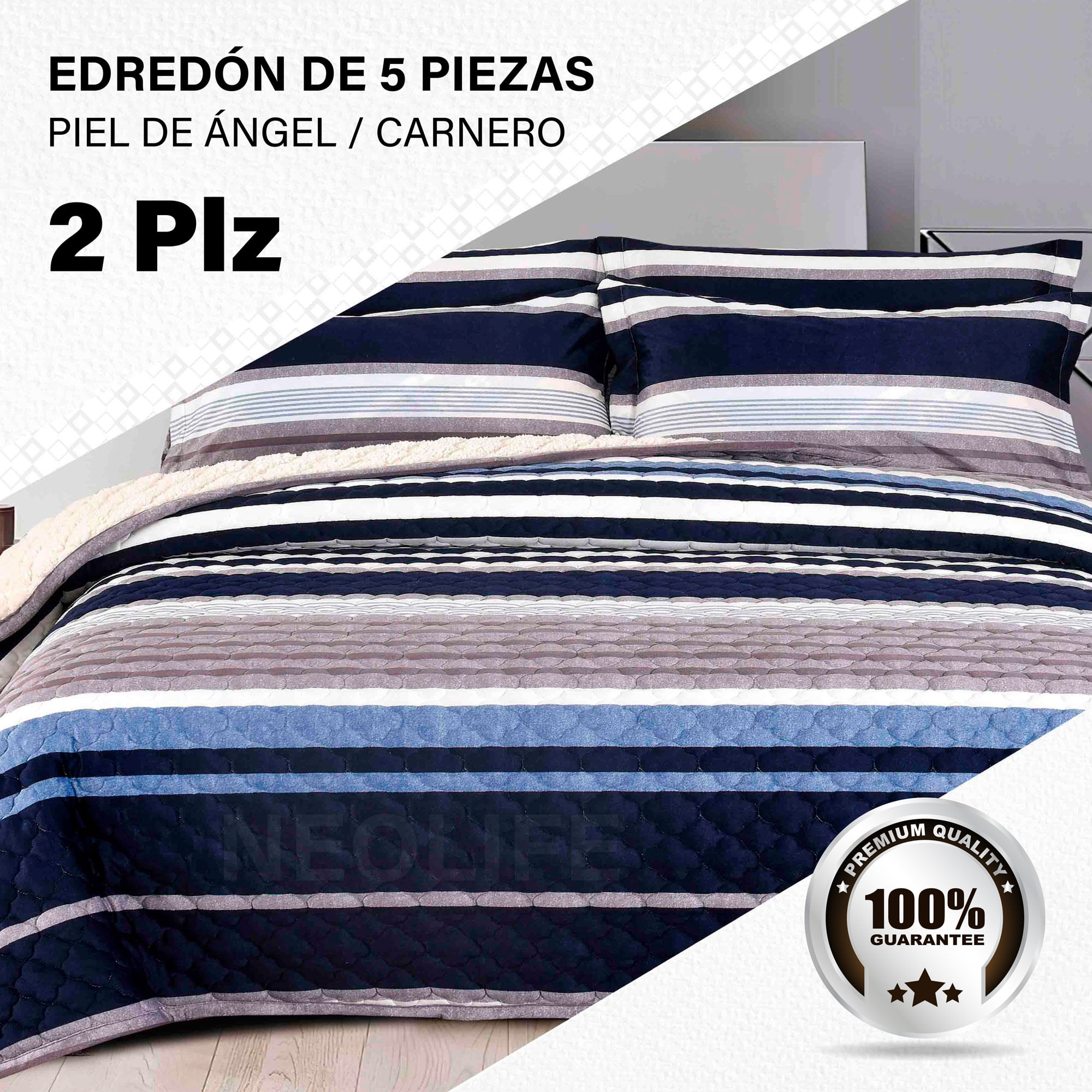 Edredón de Invierno 2 Plazas: 5 Piezas Premium, Confort Superior