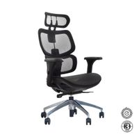 Silla Ergonómica Sam Presidente Aluminio Negro Althea Confort
