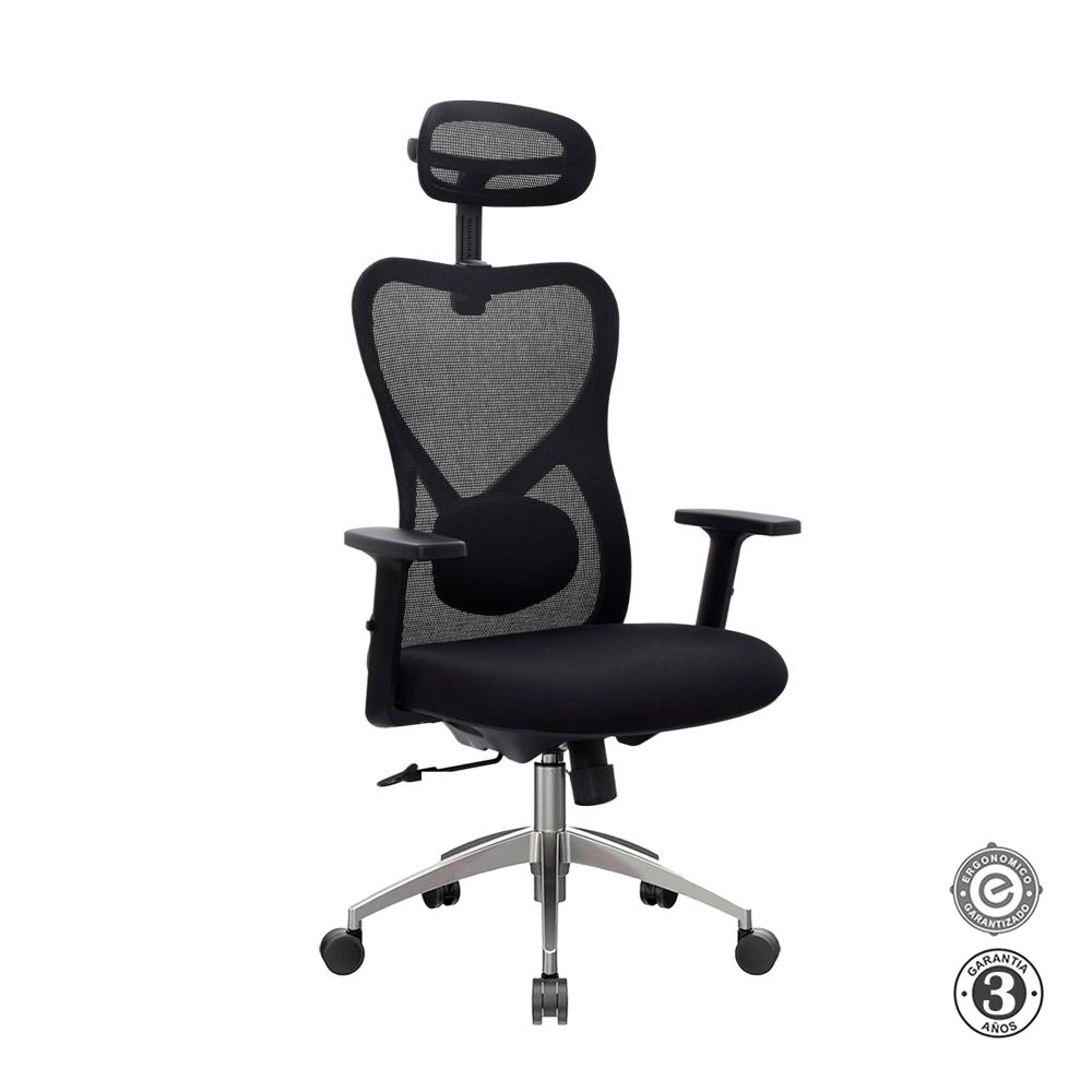 Silla Ergonómica Bug Presidente Aluminio Negro Althea Confort