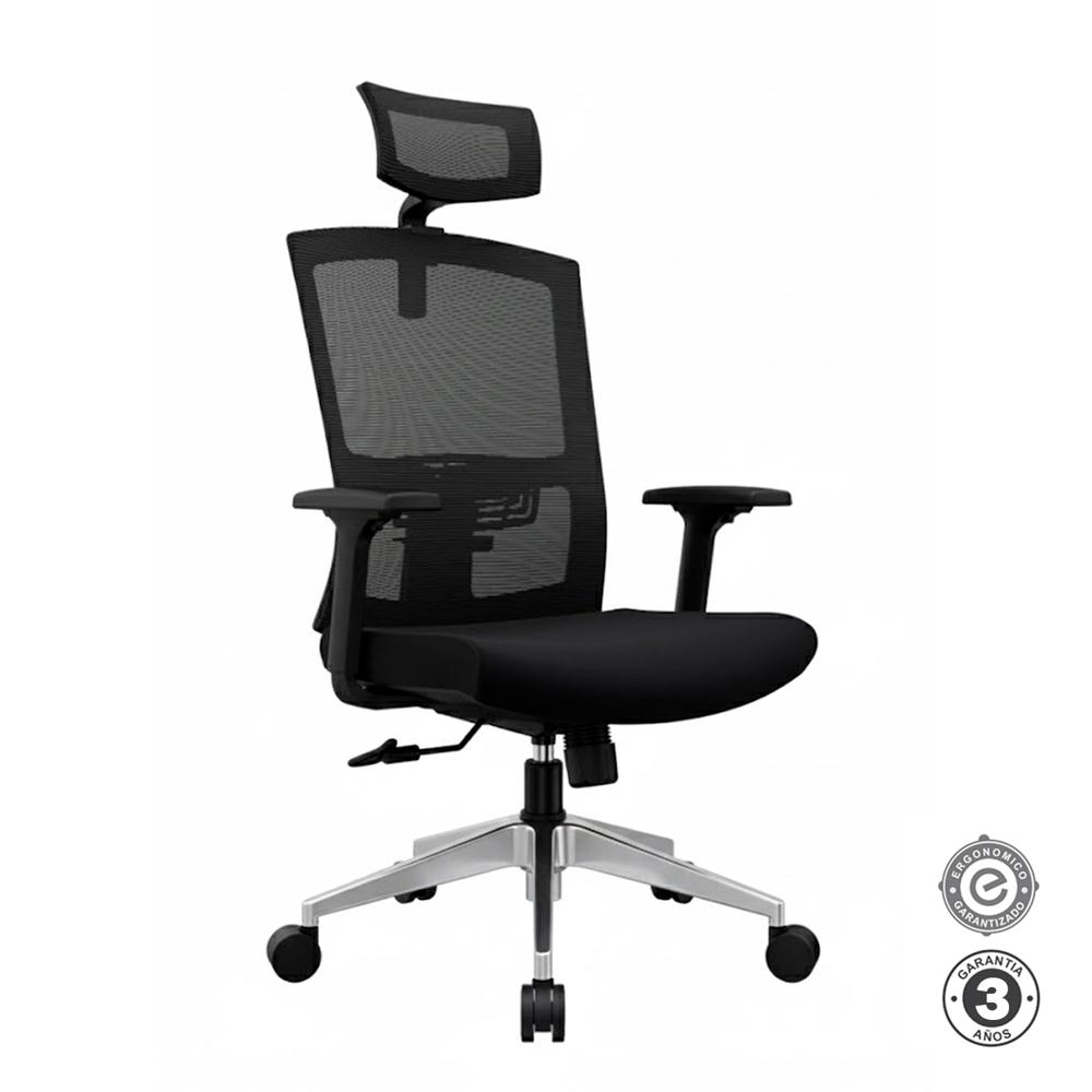 Silla Ergonómica Corp Presidente Aluminio Negro Althea Confort
