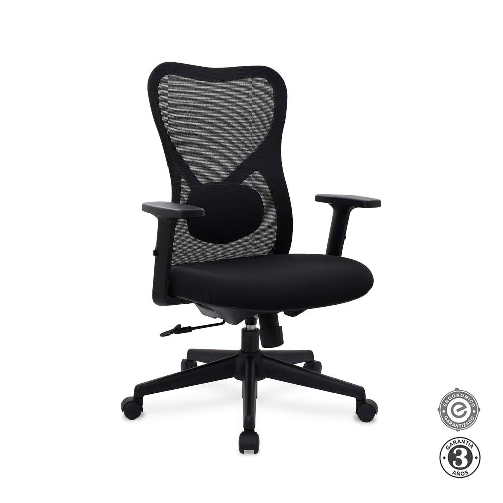 Silla Ergonómica Bug Gerente Nylon Negro Althea Confort