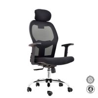 Silla Ergonómica Noruega Presidente Cromado Negro Althea Confort
