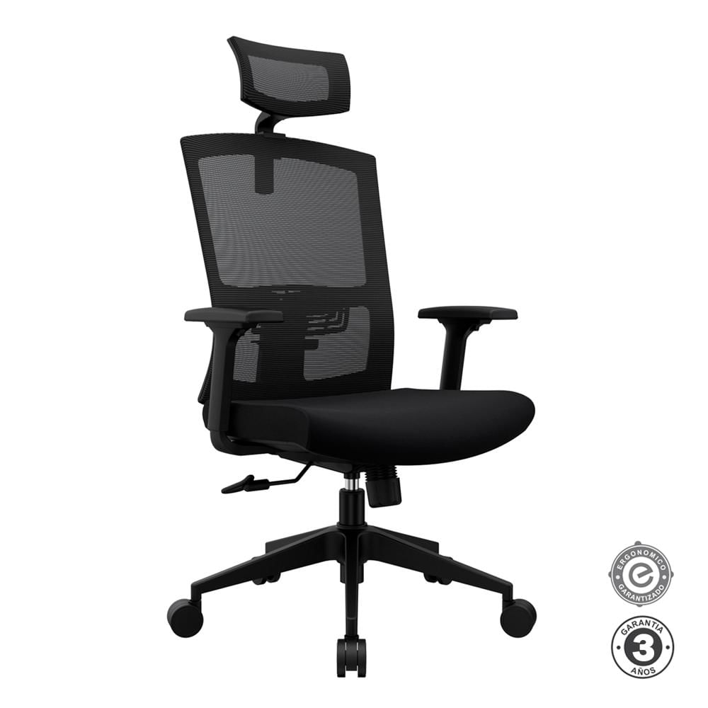 Silla Ergonómica Corp Presidente Nylon Negro Althea Confort