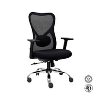 Silla Ergonómica Bug Gerente Cromado Negro Althea Confort