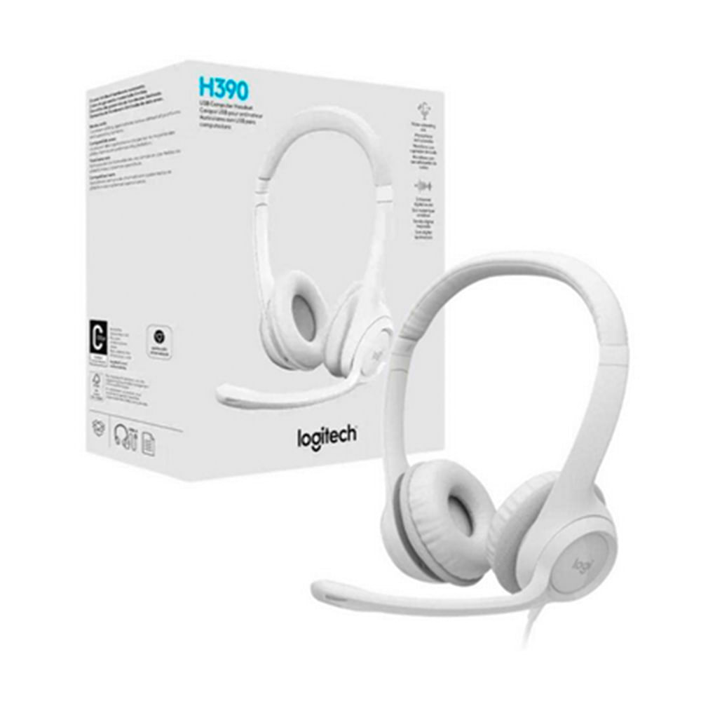 AURICULARES LOGITECH H390 WHITE