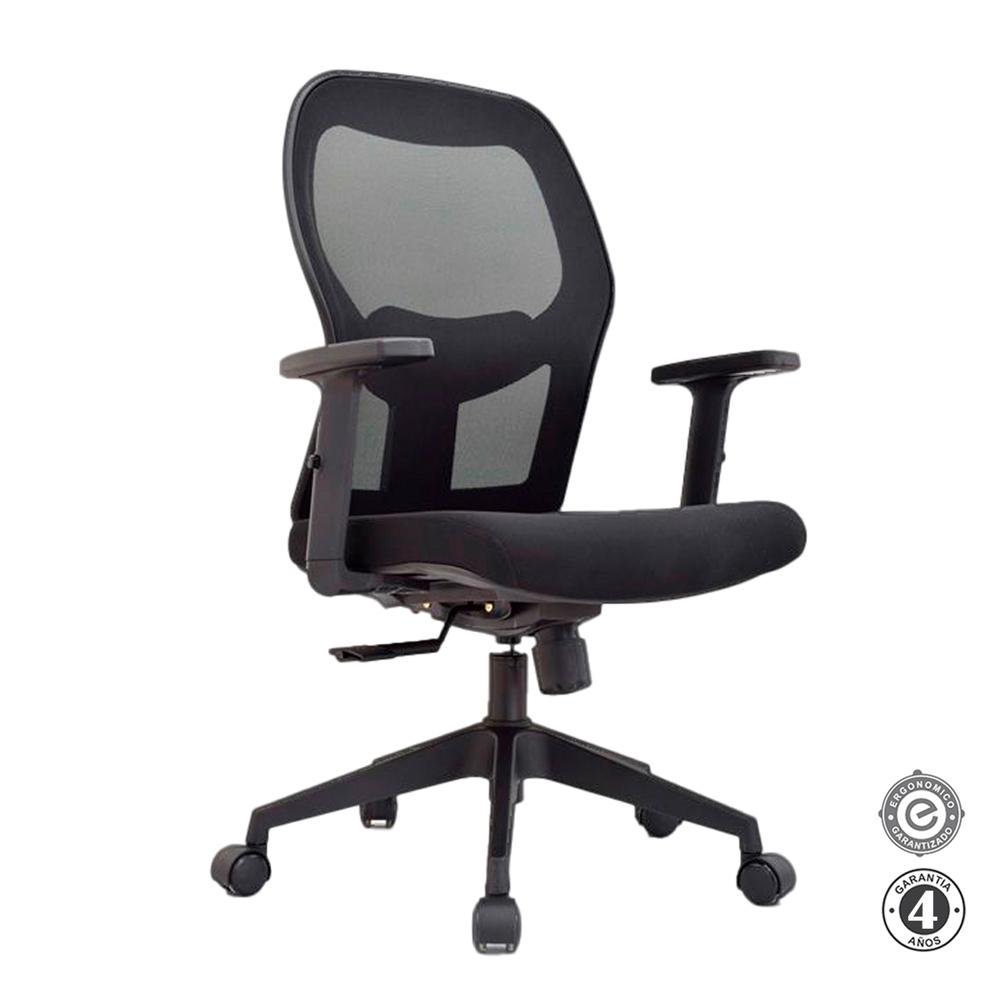 Silla Ergonómica Noruega Gerente Nylon Negro Althea Confort