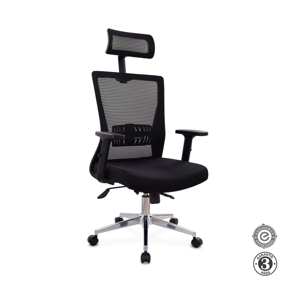 Silla Ergonómica Ken Presidente Negro Althea Confort