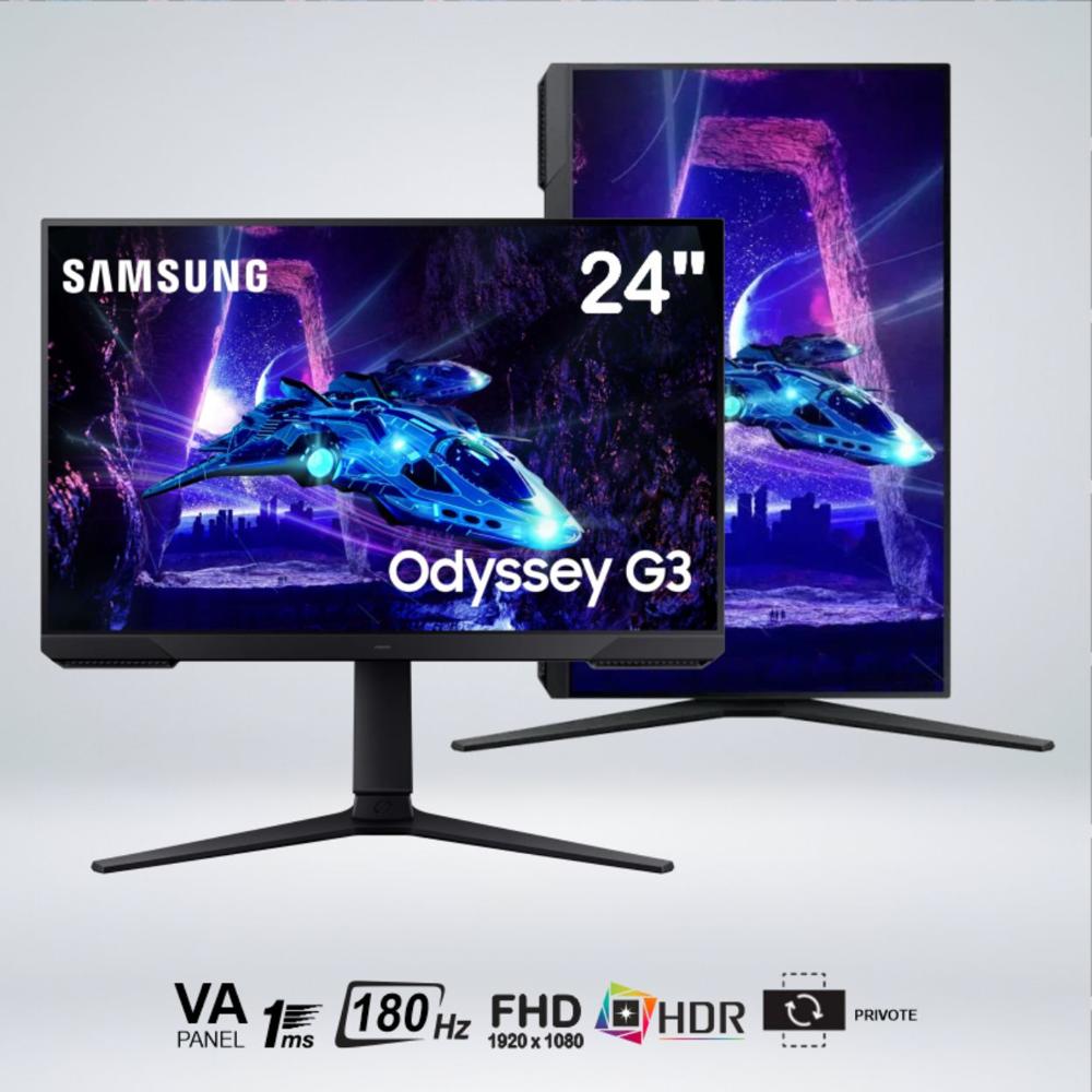 MONITOR GAMER ODYSSEY G3 FHD 24 VA 180HZ 1MS HDR10 LS24DG300ELXPE