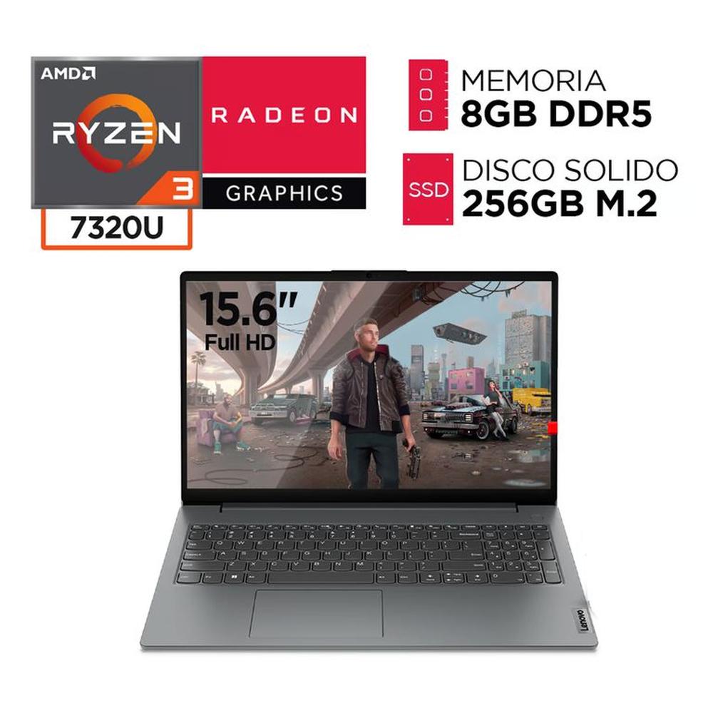 LAPTOP LENOVO RYZEN 3 7320U RAM 8GB SSD 256GB 15.6 FULL HD