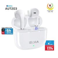 AUDIFONOS BLUETOOTH TWS MODELO AUT203 BLACO