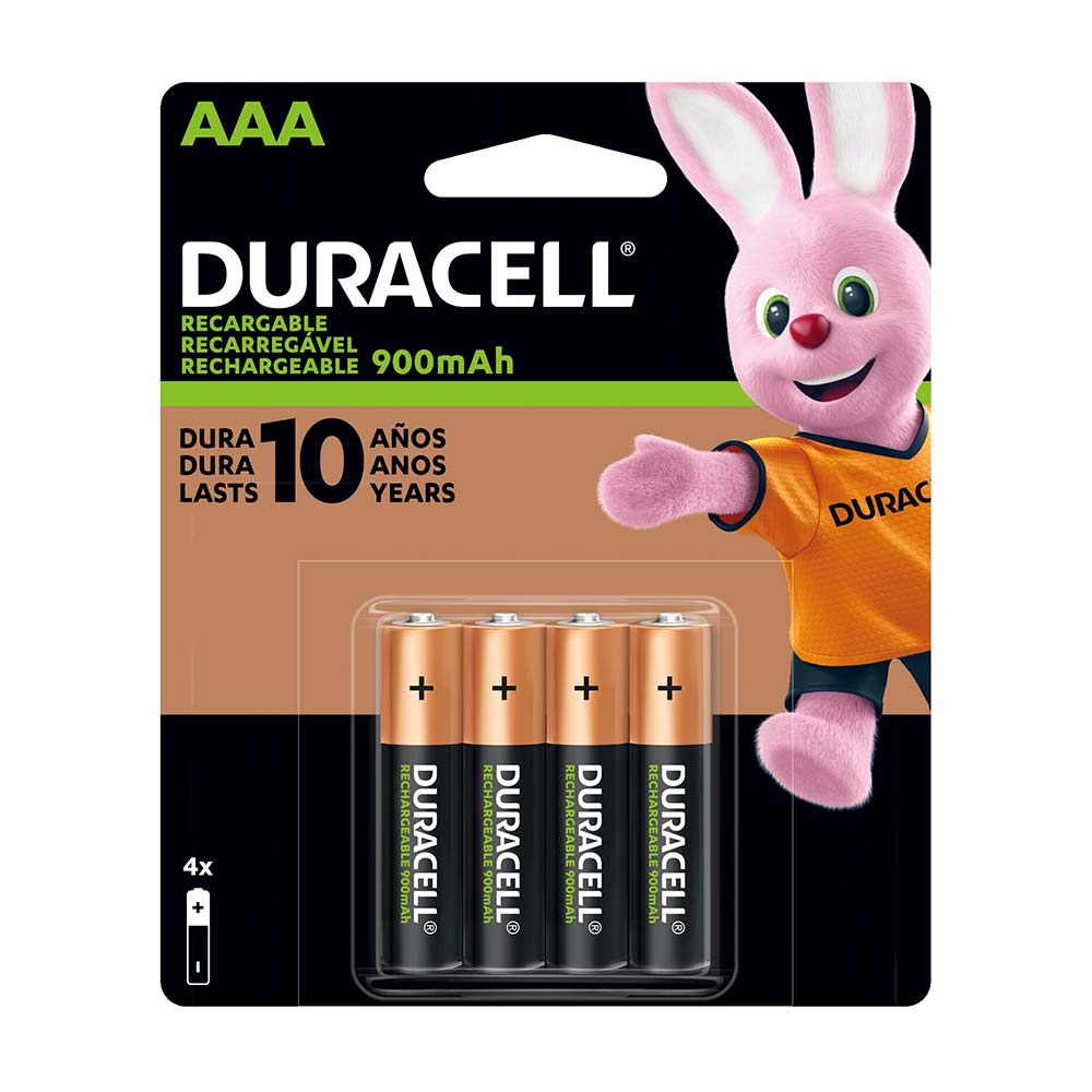 Pilas Recargables Duracell AAA x 4 unidades