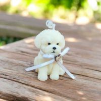 Vela Aromática de Cera de Soja  Perrito Bichón Perfumado