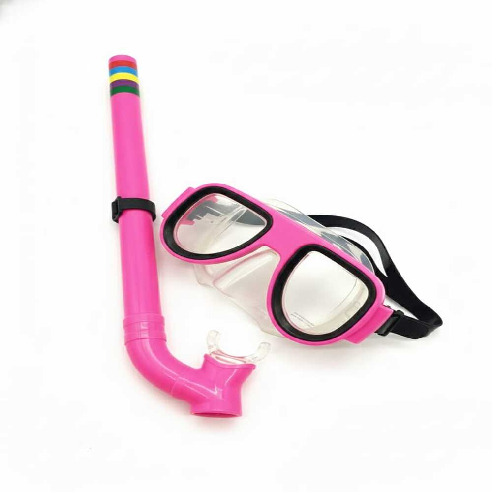 GAFAS BUCEO TUBO SNORKEL NIÑOS - Rosado
