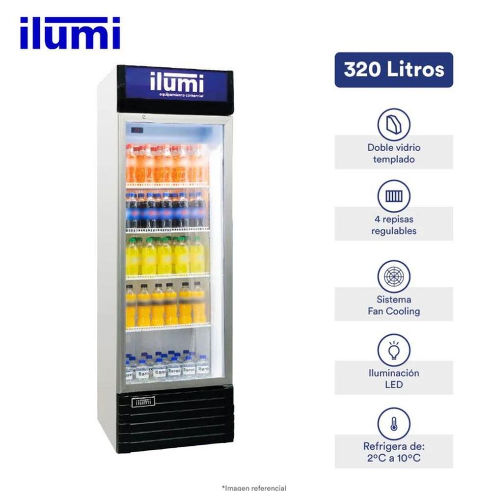 Exhibidor Ilumi Vertical Con Sistema Fan Cooling 320Lt BC-3200FC - Blanco