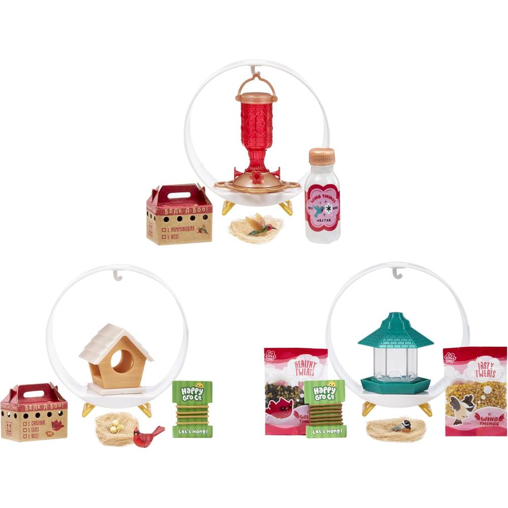 MGA Miniverse Lifestyle hogar comederos aves pack 3