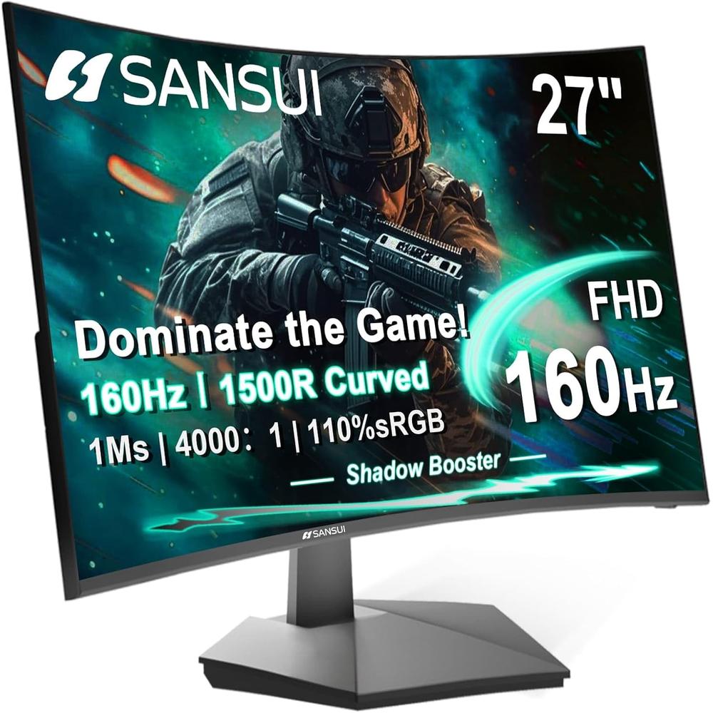 Sansui 27"" FHD 160 Hz Curvo 1500R 1 ms FreeSync HDR Eye Care VESA