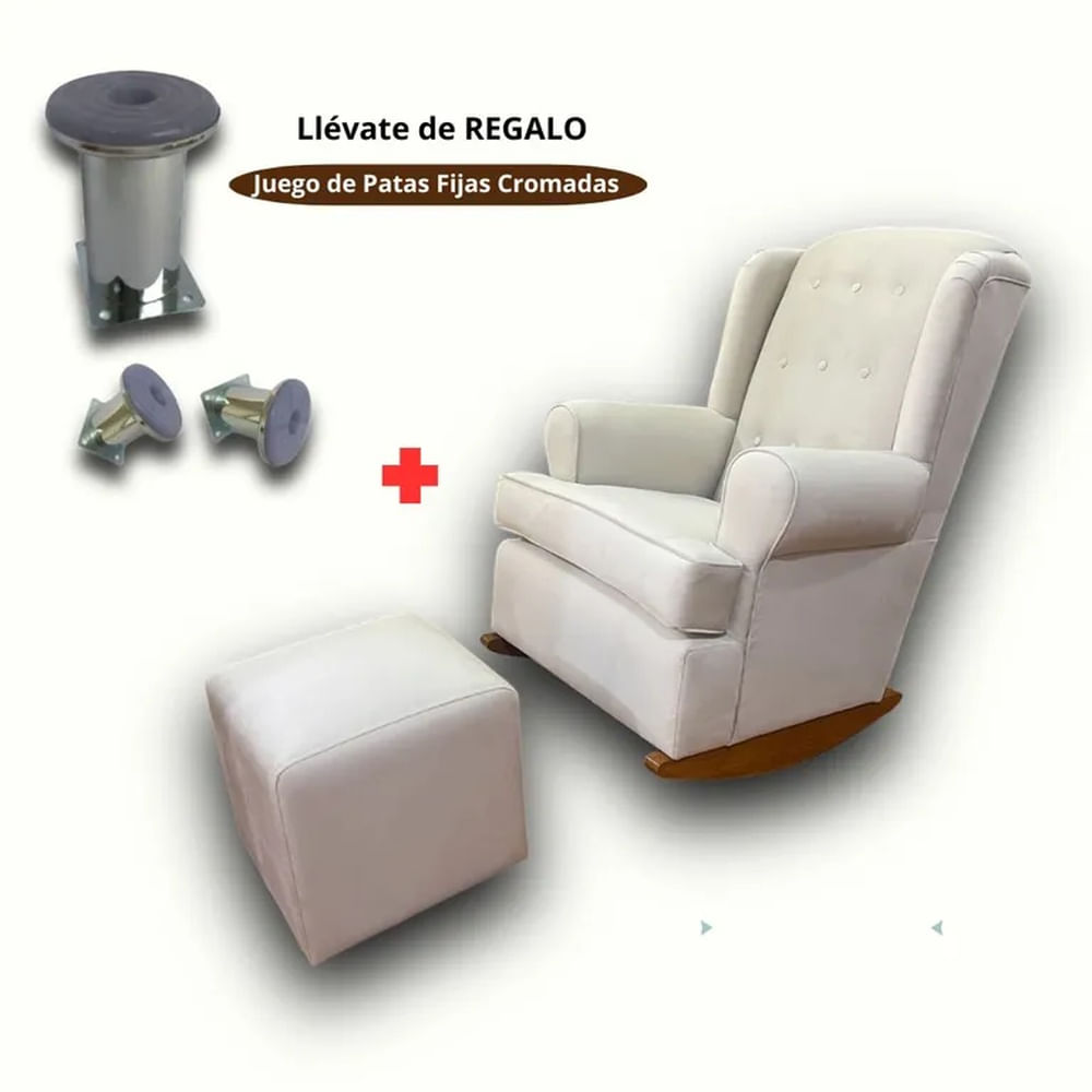 Sillon Mecedor de Lactancia Mod Percha Marfil