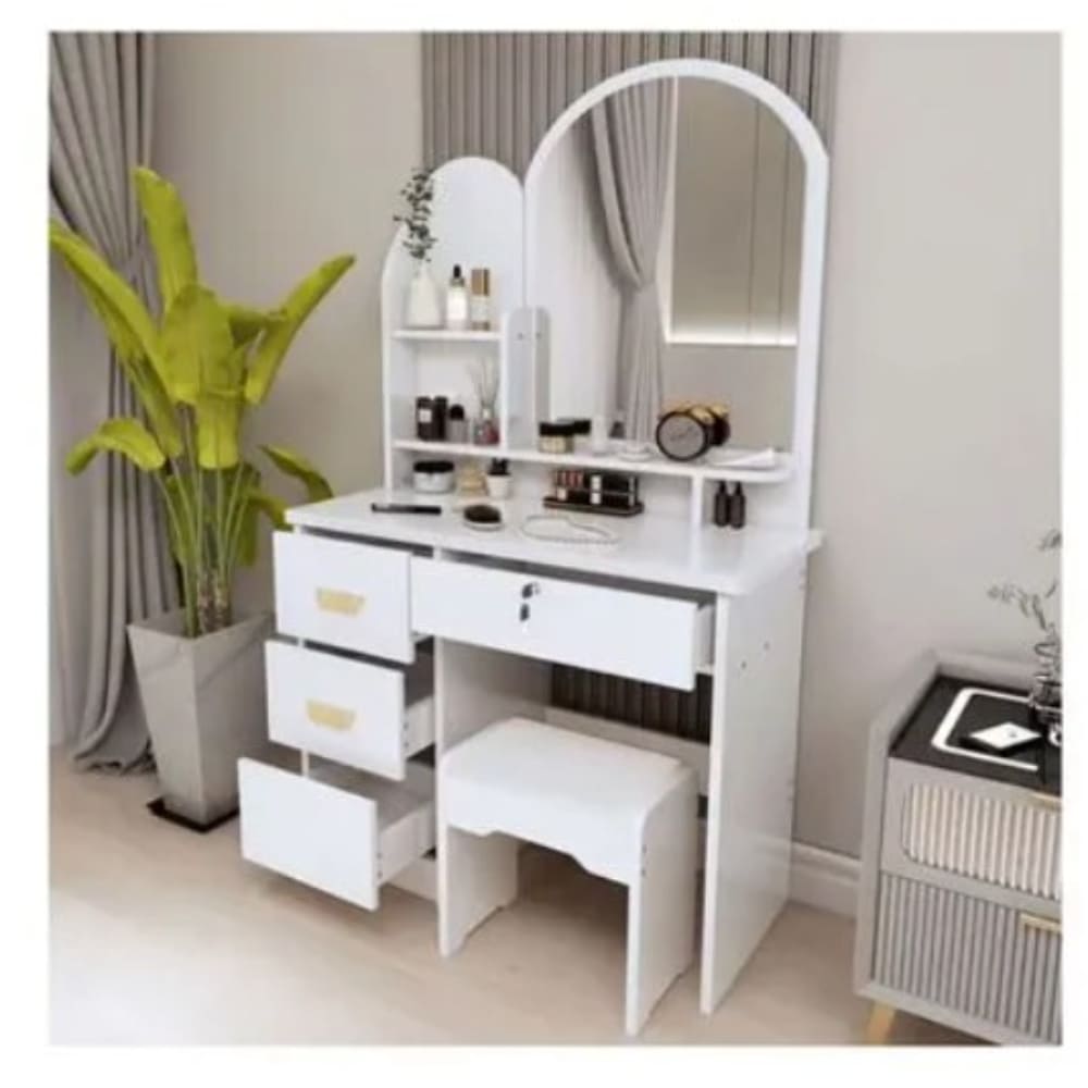 Tocador De Maquillaje Con Espejo Moderno - WJY074L