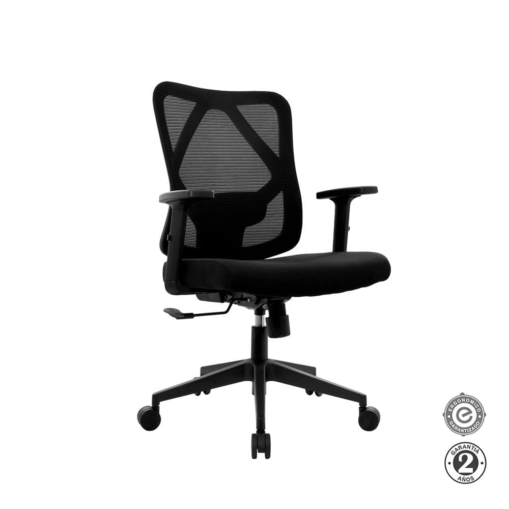 Silla Ergonómica Enko Gerente Nylon Negro Althea Confort