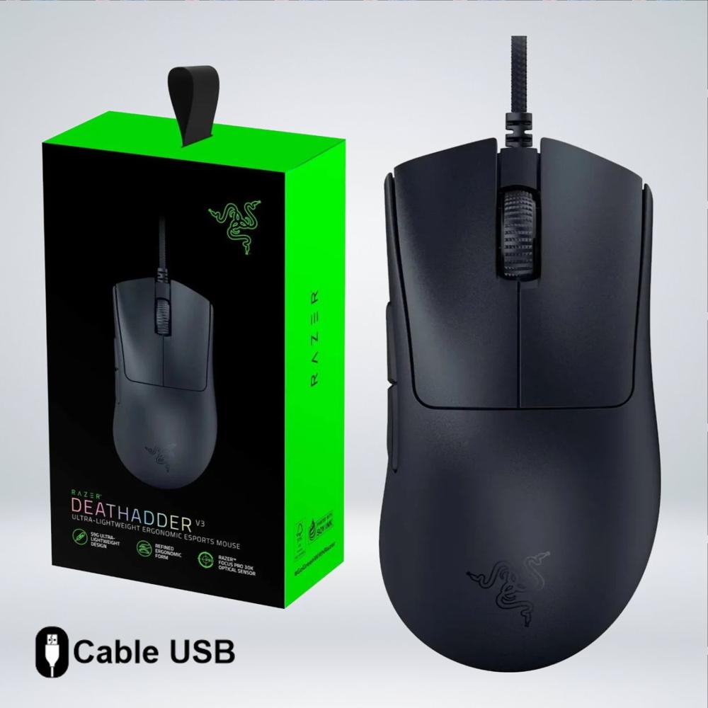 MOUSE GAMER RAZER DEATHADDER V3 ULTRALIGERO 30K DPI 6 BOTONES