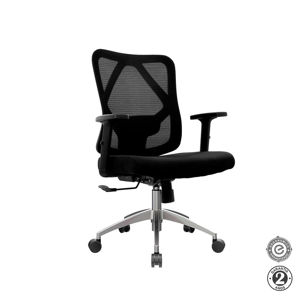 Silla Ergonómica Enko Gerente Aluminio Negro Althea Confort