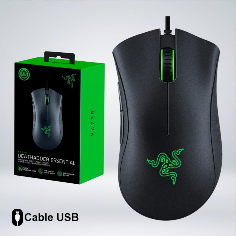 MOUSE RAZER DEATHADDER ESSENTIAL 6400 DPI SWITCH MECHANICAL BLACK