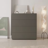 Cómoda Moderna Sophia 4 Cajones Negro R&R MUEBLES