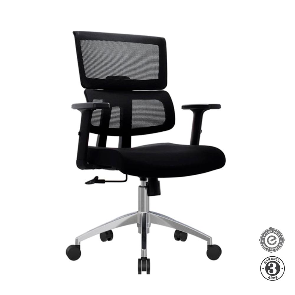 Silla Ergonómica flip Gerente Syncro 3D Aluminio Althea Confort