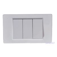 INTERRUPTOR CONMUTADOR DE 4 VIAS TRIPLE PLACA BLANCA Y DADO BLANCO SANDAY
