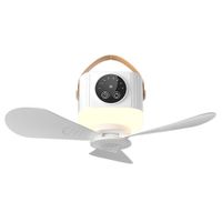 Ventilador de Techo Portátil USB Tipo C con Luz Nocturna, Control Remoto y 4 Velocidades KS-D01