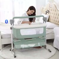Cuna Colecho Electrica Luxury Multifuncional Mecedora y Musical USB acqua