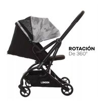 Coche London plegable rotación de 360 viajero gris