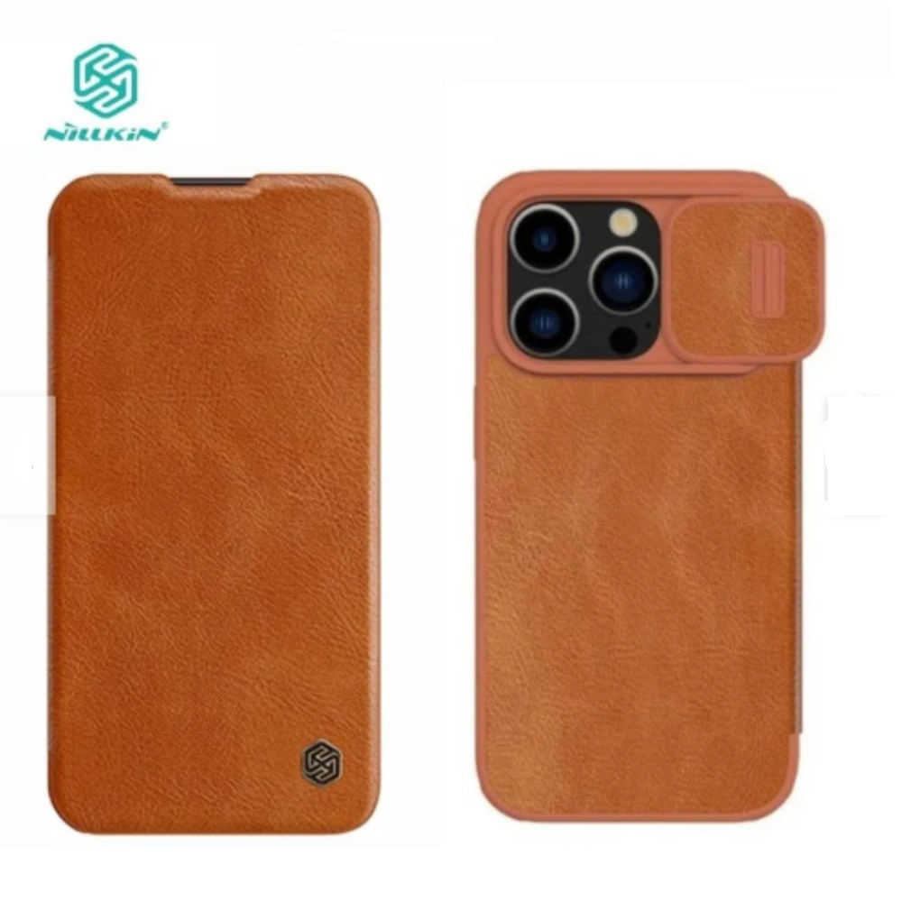 Case Qin Pro Leather para Iphone 15pro - Camel