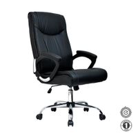Silla Ergonómica Vera Presidente Cuero Negro Althea Confort