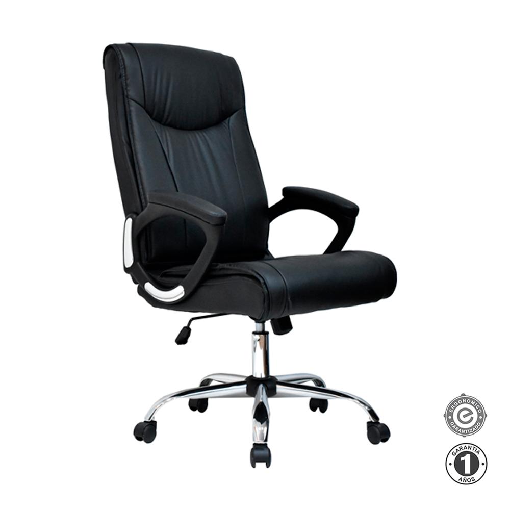 Silla Ergonómica Vera Presidente Cuero Negro Althea Confort