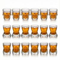 Set de Vasos Shot de Vidrio Diseños Mixtos x18