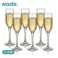 Set de 12 Copas de Champagne 195ml Nadir Fiore
